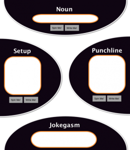 Jokegasm mockup for Startup Bus