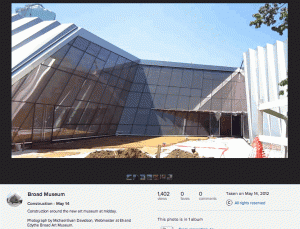 Screenshot of Eli and Edythe Broad Art Museum's Flickr video from May 14.